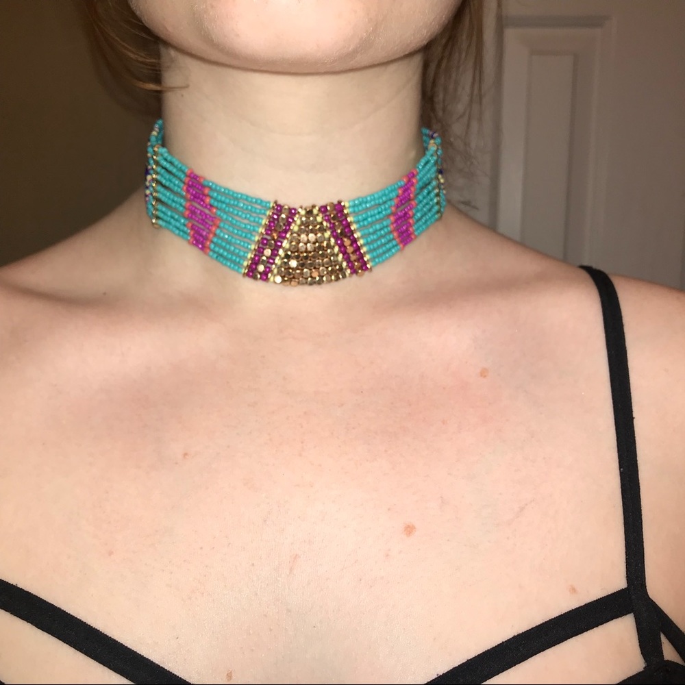 Colorful Beaded Choker